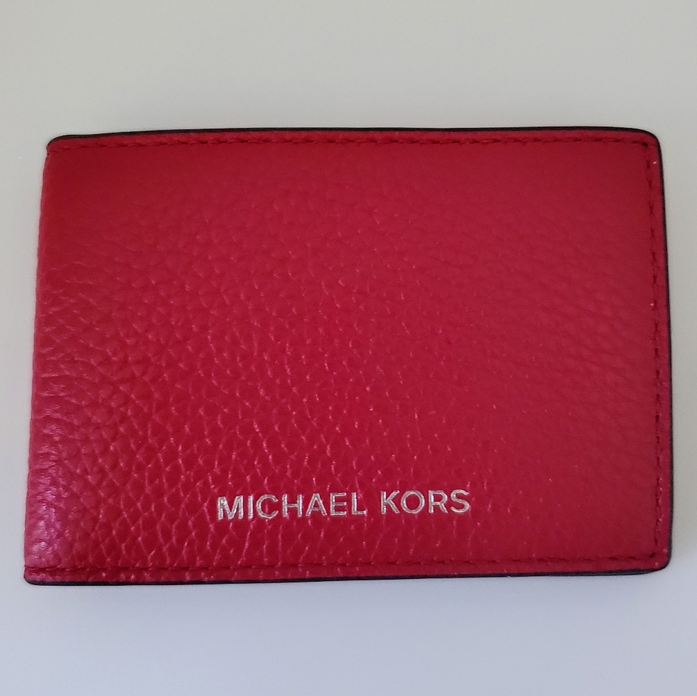 Michael Kors Folding Card ID Holder Leather Wallet NWT